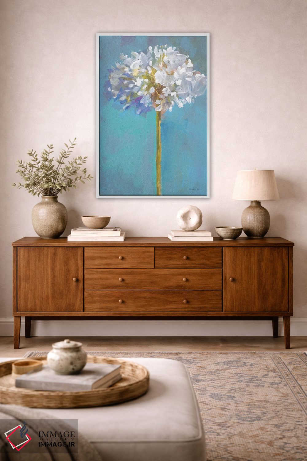 تابلو دکوراتیو گل مدرن سه اثر دان هوی نای - D3W