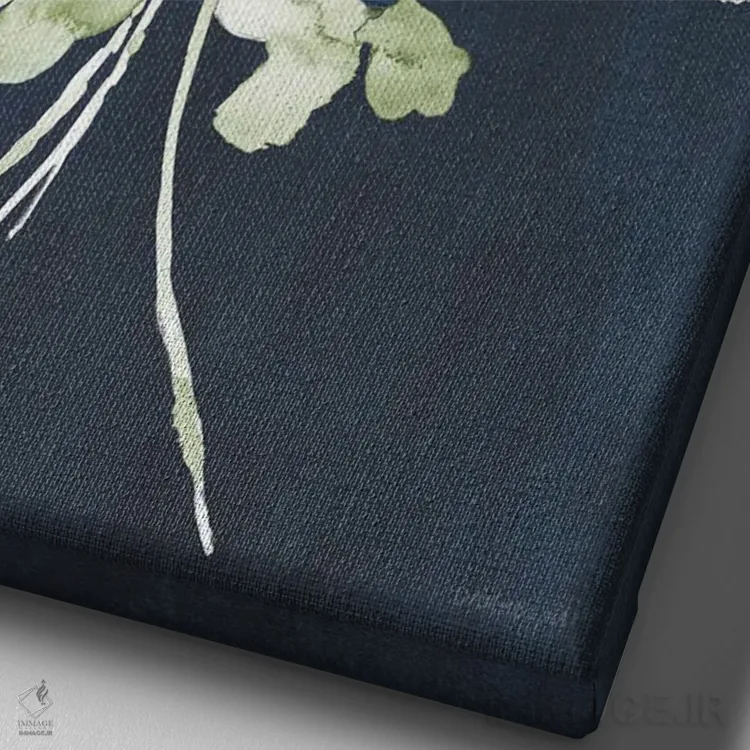 تابلو دکوراتیو گل های سفید تابستان ۳ اثر دان هوی نای - نمای نزدیک بافت بوم