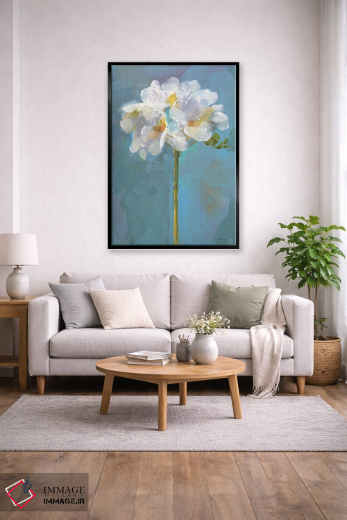 تابلو دکوراتیو گل مدرن چهار اثر دان هوی نای - D2B