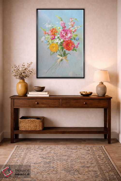 تابلو دکوراتیو دسته گل روستایی ۲ اثر دان هوی نای - D3B