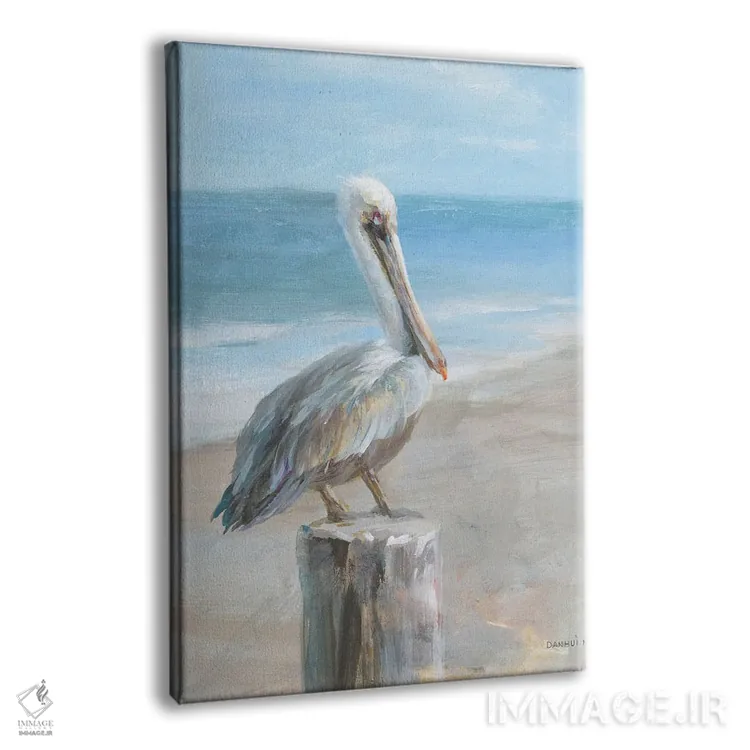 تابلو دکوراتیو پلیکان کنار دریا اثر دان هوی نای - نمای پرسپکتیو محصول