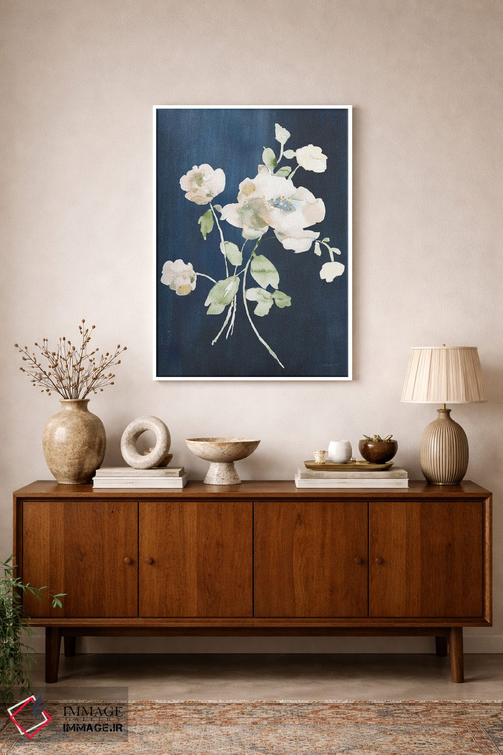 تابلو دکوراتیو گل های سفید تابستان ۳ اثر دان هوی نای - D1W