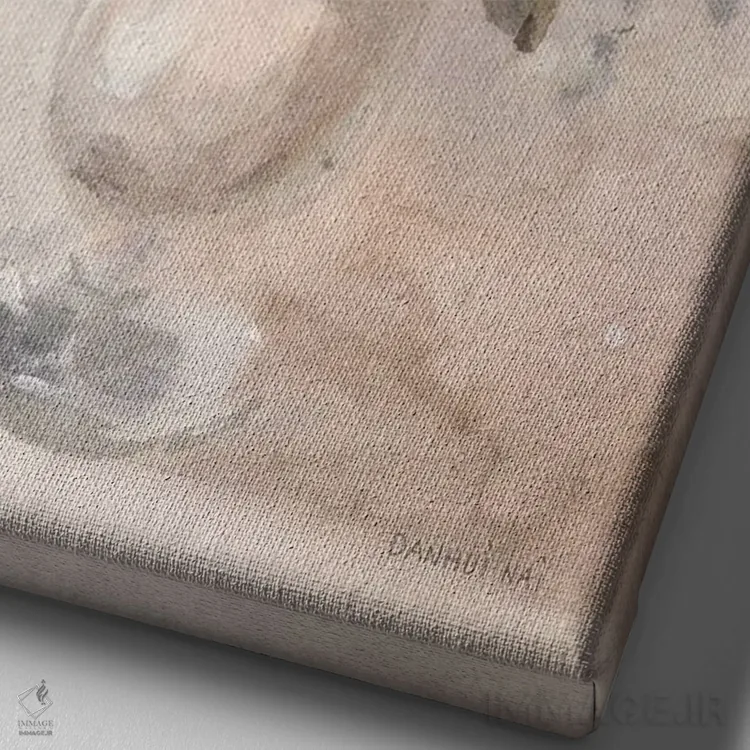 تابلو انتزاعی گل های حال وهوای تابستانی اثر دان هوی نای - نمای نزدیک بافت بوم