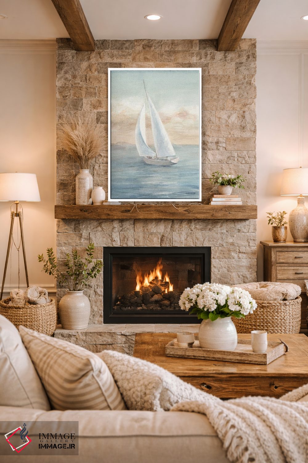 تابلو انتزاعی بادبان برافراشته یک اثر دان هوی نای - D1W