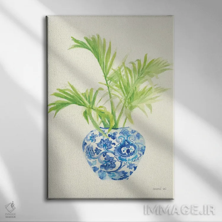 تابلو دکوراتیو نقش نگار چینی نخل ۲ اثر دان هوی نای - نمای روبهرو روی دیوار