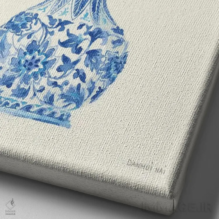 تابلو دکوراتیو نقش نگار چینی نخل ۱ اثر دان هوی نای - نمای نزدیک بافت بوم