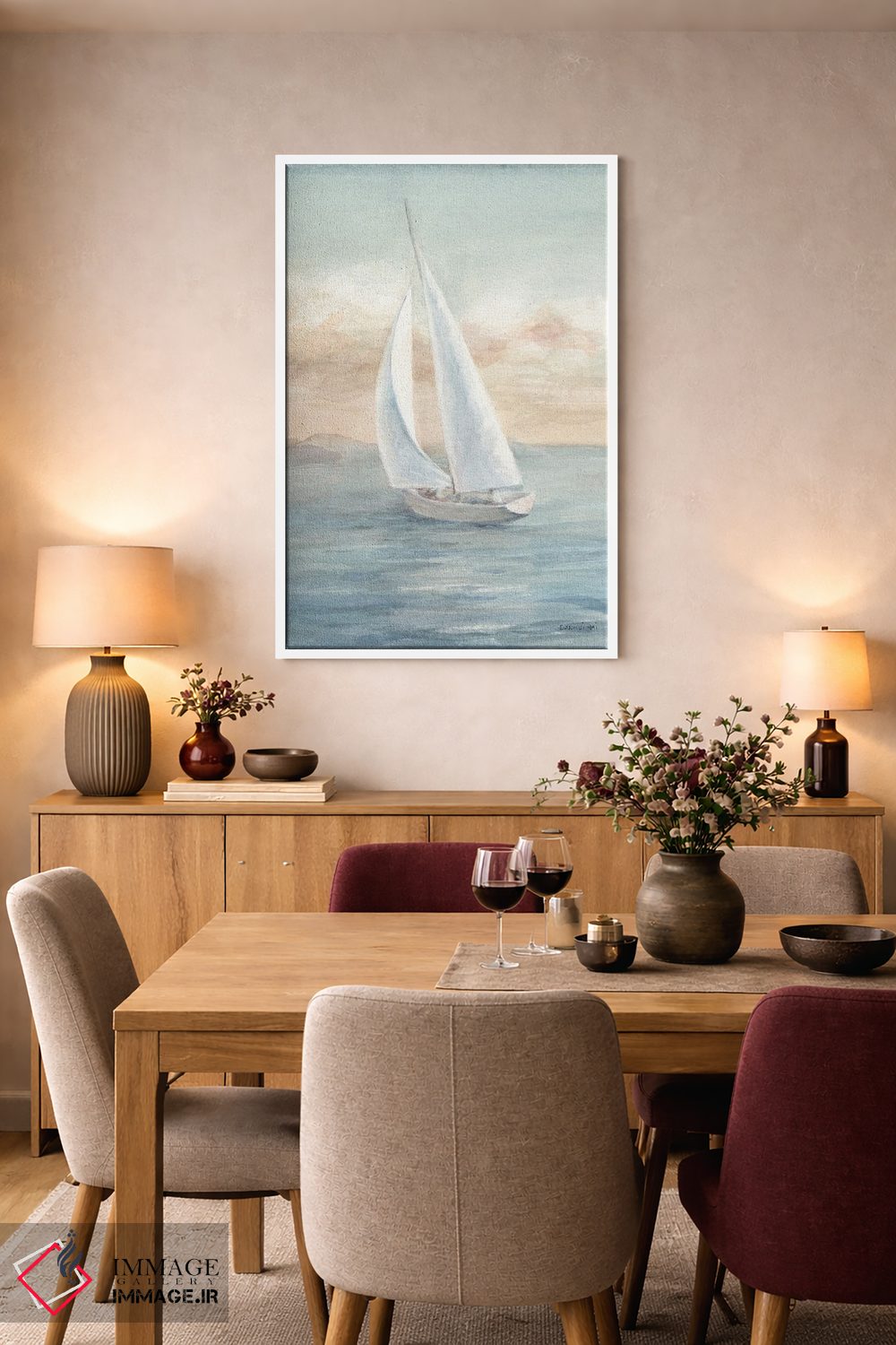 تابلو انتزاعی بادبان برافراشته یک اثر دان هوی نای - D5W