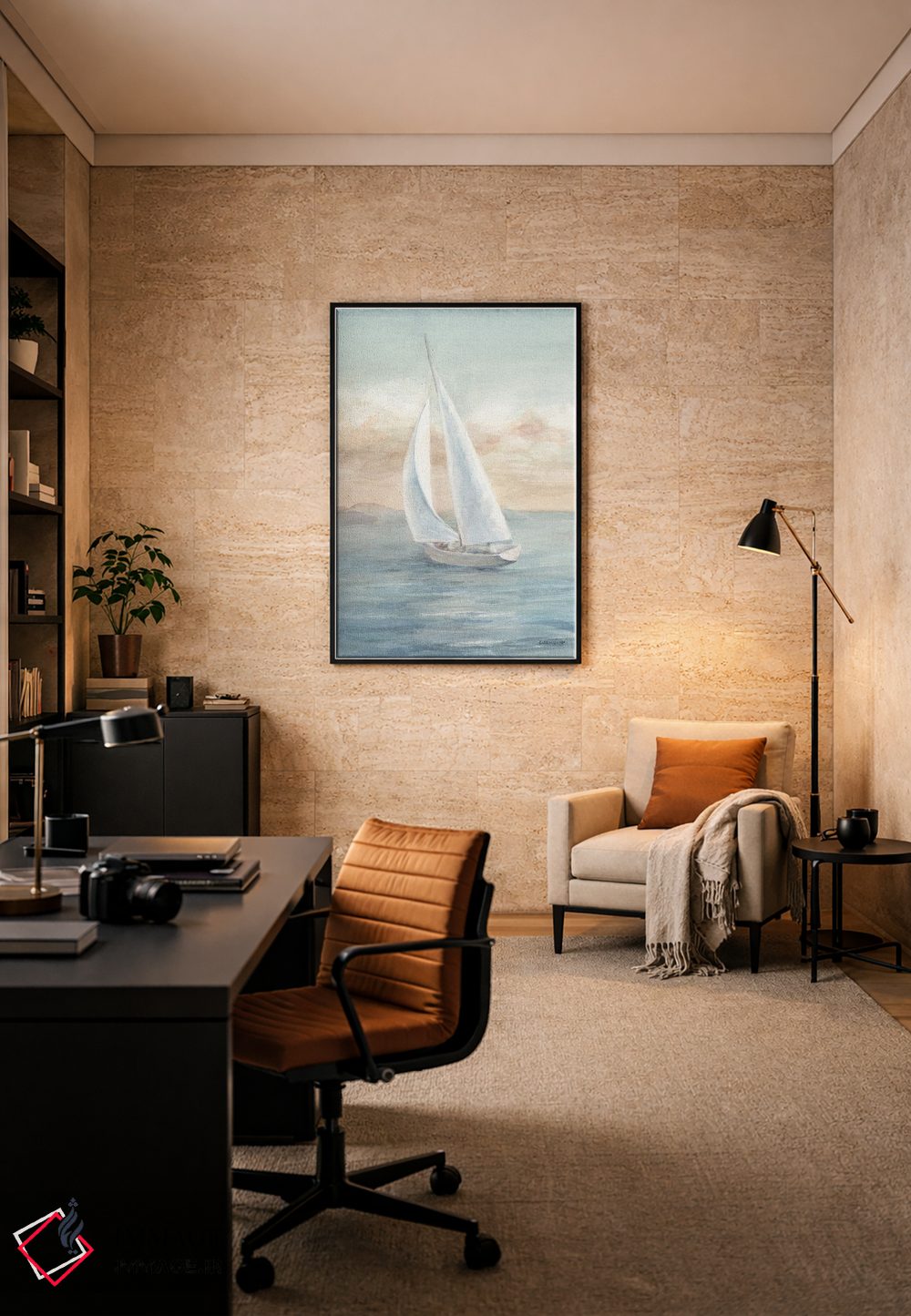 تابلو انتزاعی بادبان برافراشته یک اثر دان هوی نای - D6B