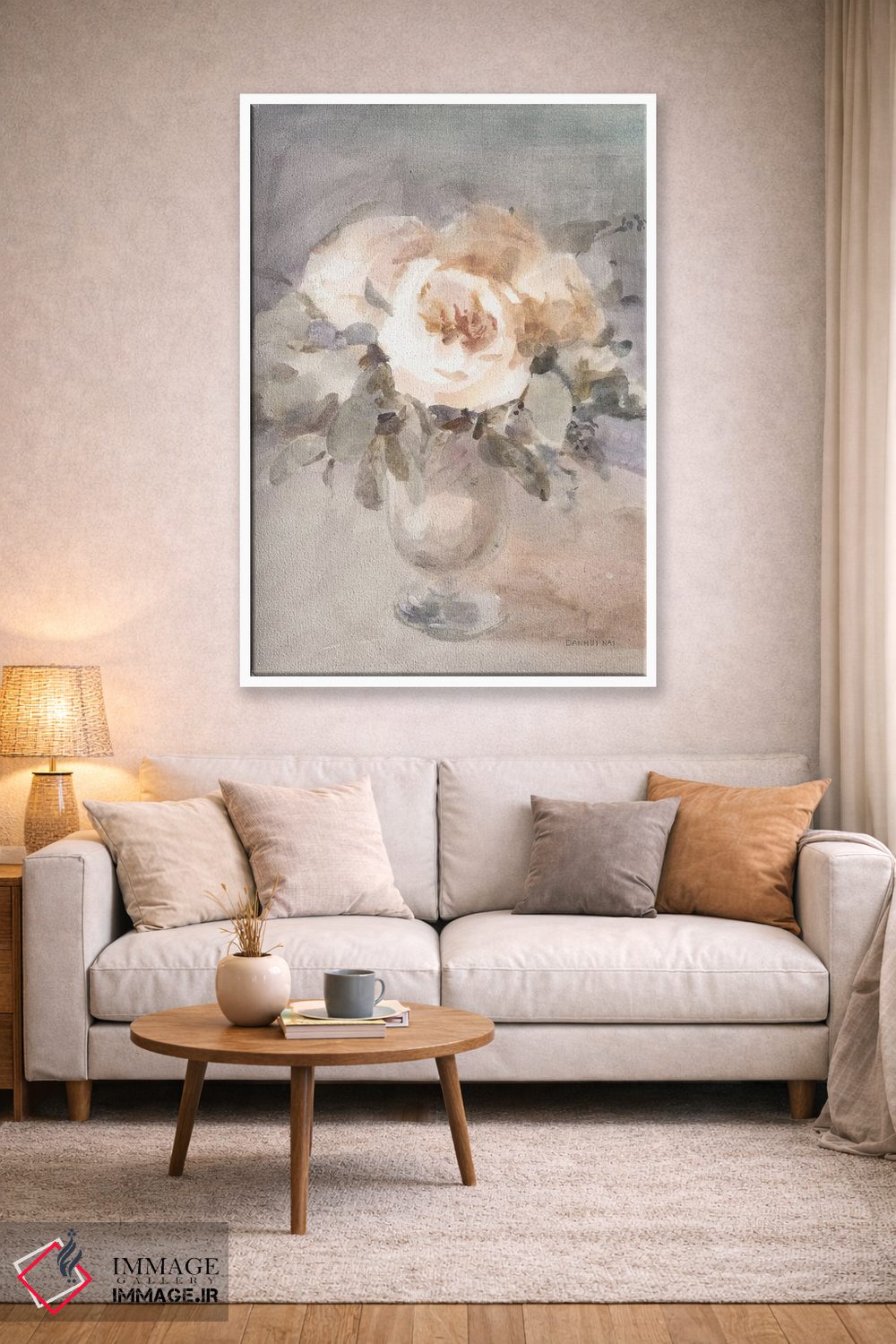 تابلو انتزاعی گل های حال وهوای تابستانی اثر دان هوی نای - D2W