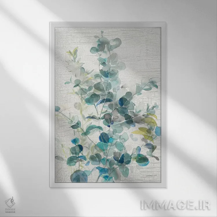 تابلو دکوراتیو اکالیپتوس ۴ اثر دان هوی نای - نمای قابدار سفید