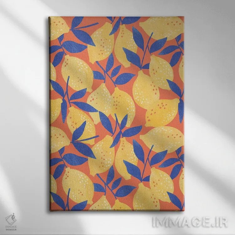 تابلو انتزاعی تفریح تابستانی زیر آفتاب ۱ اثر ناتالی مایلز - نمای روبهرو روی دیوار
