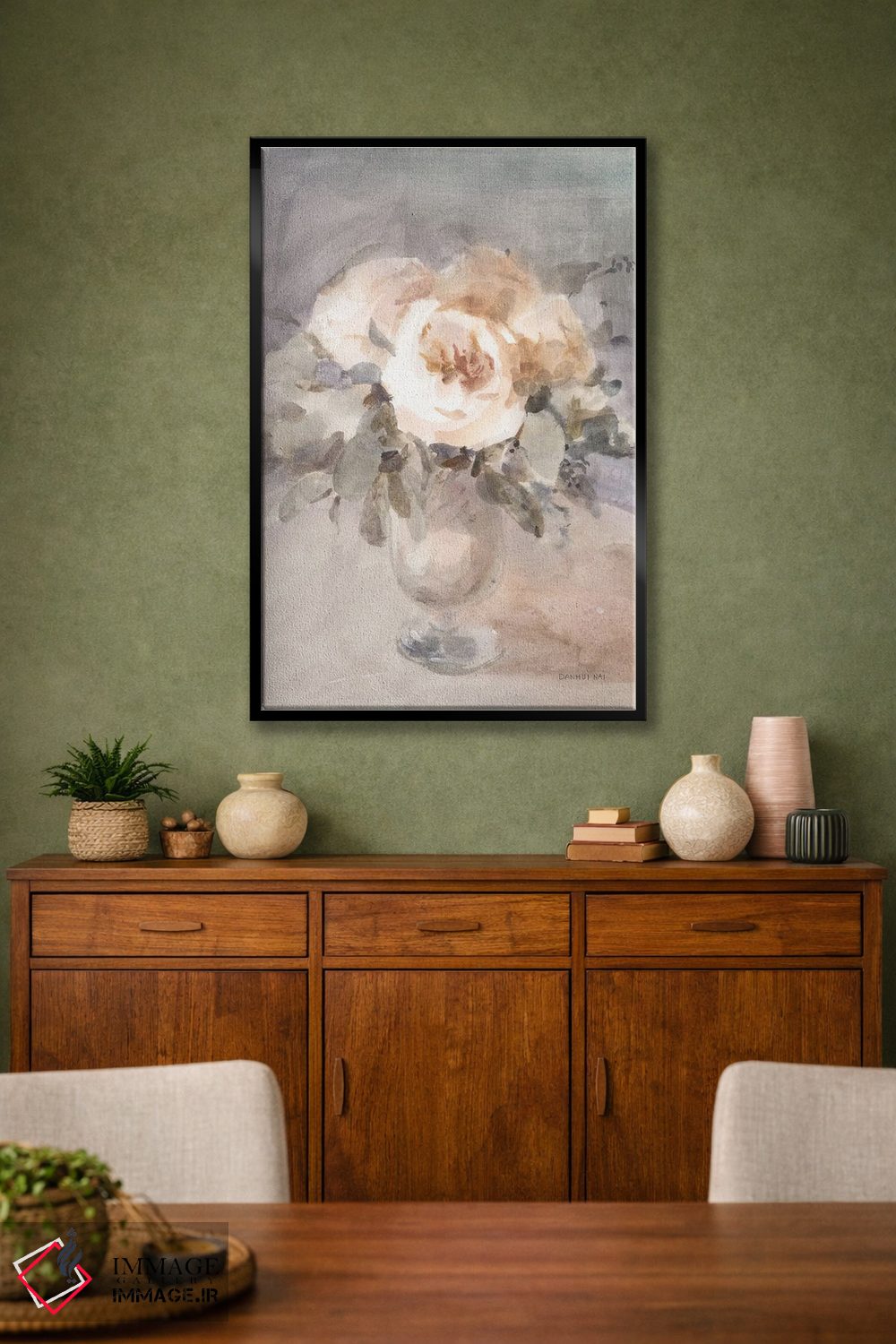 تابلو انتزاعی گل های حال وهوای تابستانی اثر دان هوی نای - D3B