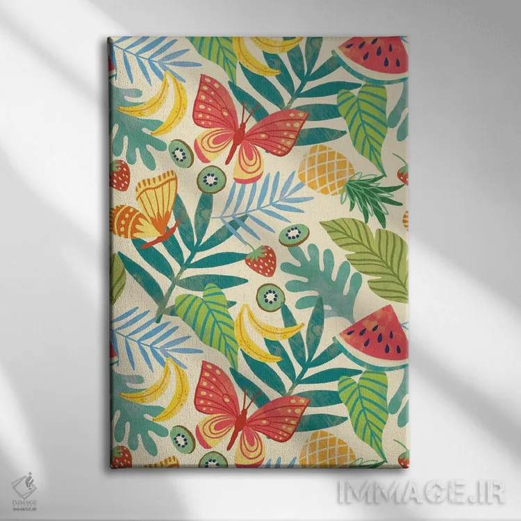 تابلو دکوراتیو تفریح تابستانی زیر آفتاب ۷ اثر ناتالی مایلز - نمای روبهرو روی دیوار