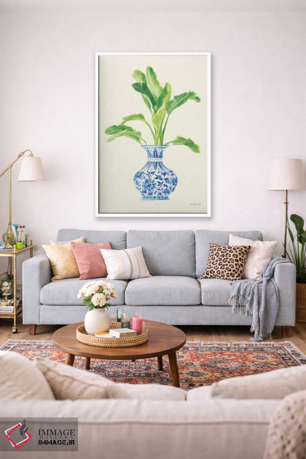 تابلو دکوراتیو نقش نگار چینی نخل ۱ اثر دان هوی نای - D1W