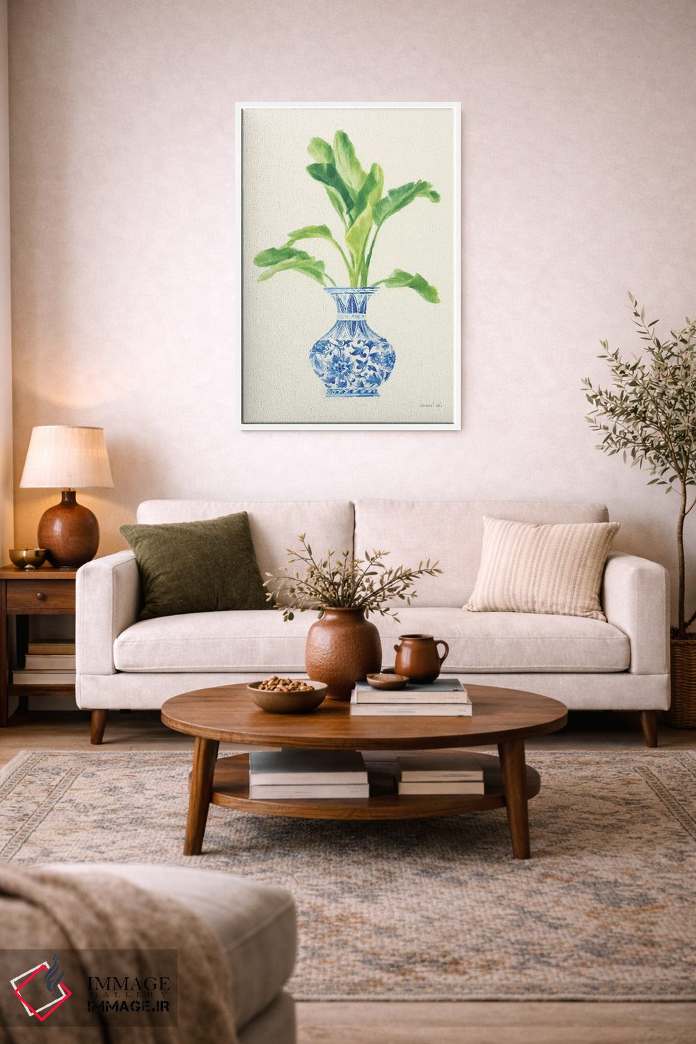 تابلو دکوراتیو نقش نگار چینی نخل ۱ اثر دان هوی نای - D2W