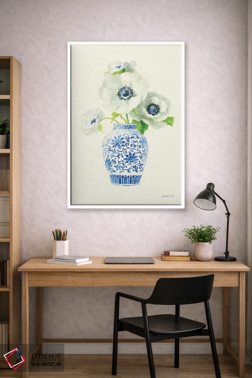 تابلو دکوراتیو نقش نگار چینی گلدار ۲ اثر دان هوی نای - D1W