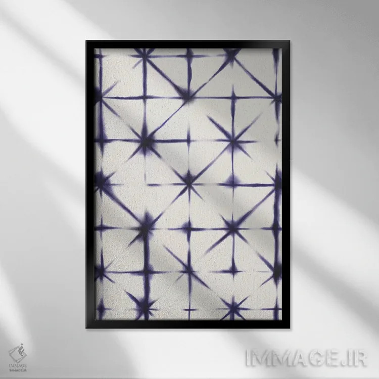 تابلو انتزاعی تفریح تابستانی زیر آفتاب ۹ اثر ناتالی مایلز - نمای قابدار مشکی