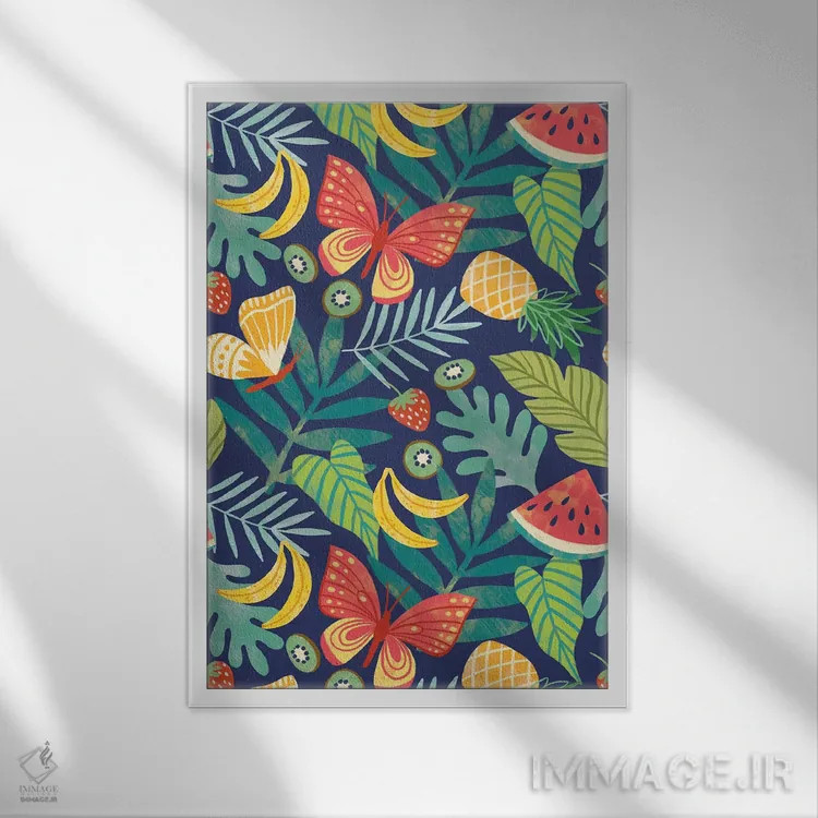 تابلو دکوراتیو تفریح تابستانی زیر آفتاب ۶ اثر ناتالی مایلز - نمای قابدار سفید