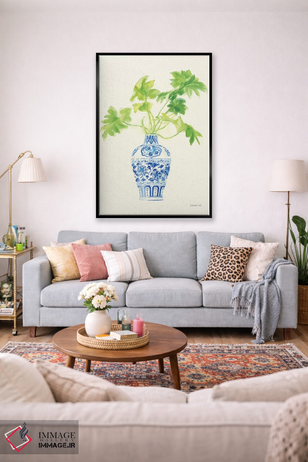 تابلو دکوراتیو نقش نگار چینی نخل ۳ اثر دان هوی نای - D2B