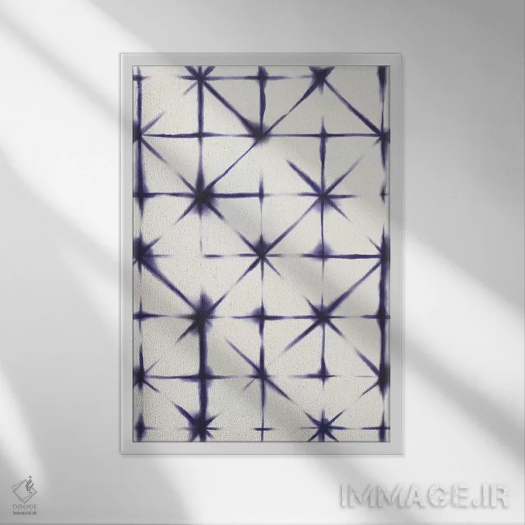 تابلو انتزاعی تفریح تابستانی زیر آفتاب ۹ اثر ناتالی مایلز - نمای قابدار سفید