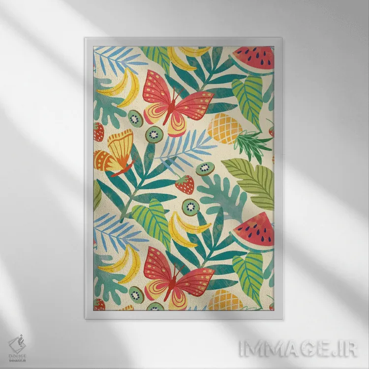 تابلو دکوراتیو تفریح تابستانی زیر آفتاب ۷ اثر ناتالی مایلز - نمای قابدار سفید