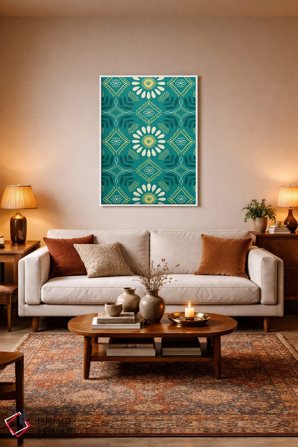 تابلو انتزاعی تفریح تابستانی زیر آفتاب ۸ اثر ناتالی مایلز - D2W