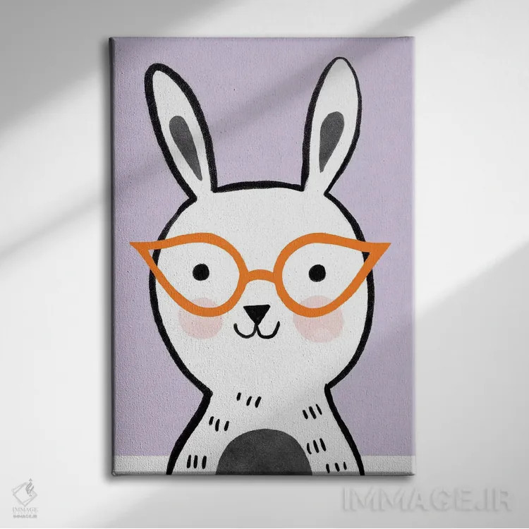 تابلو دکوراتیو عینک های رنگارنگ کودکانه ۲ اثر ناتالی مایلز - نمای روبهرو روی دیوار