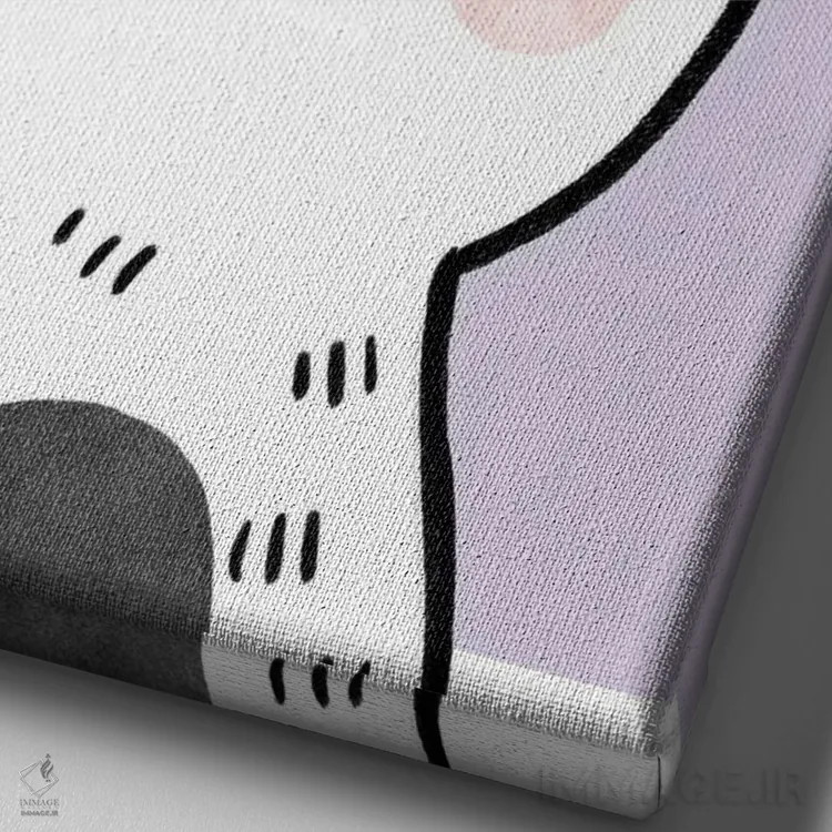 تابلو دکوراتیو عینک های رنگارنگ کودکانه ۲ اثر ناتالی مایلز - نمای نزدیک بافت بوم