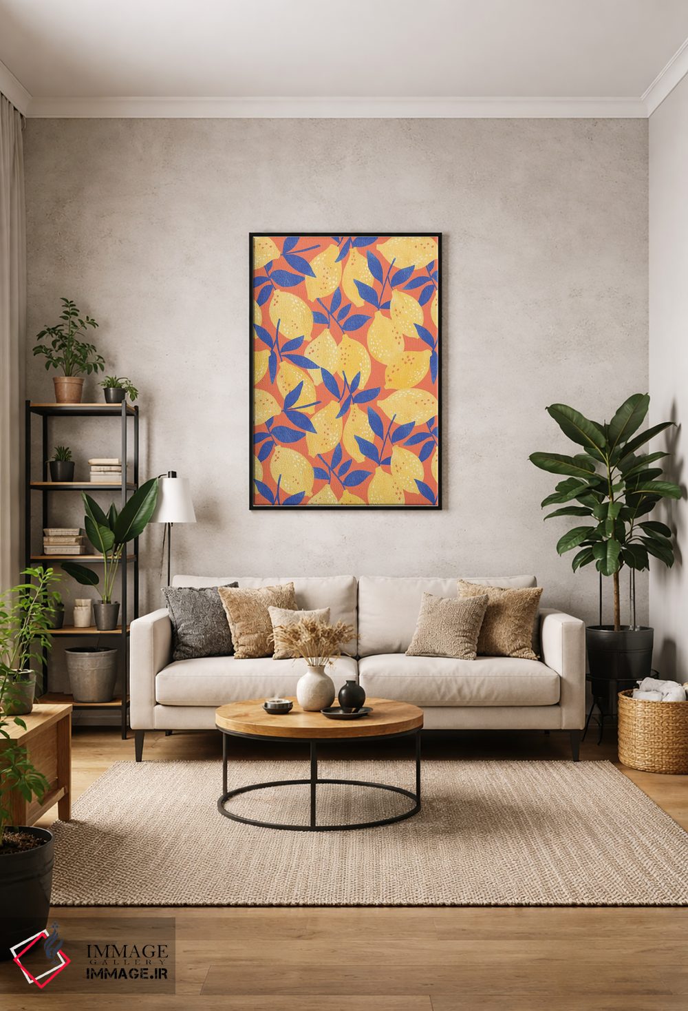 تابلو انتزاعی تفریح تابستانی زیر آفتاب ۱ اثر ناتالی مایلز - D2B