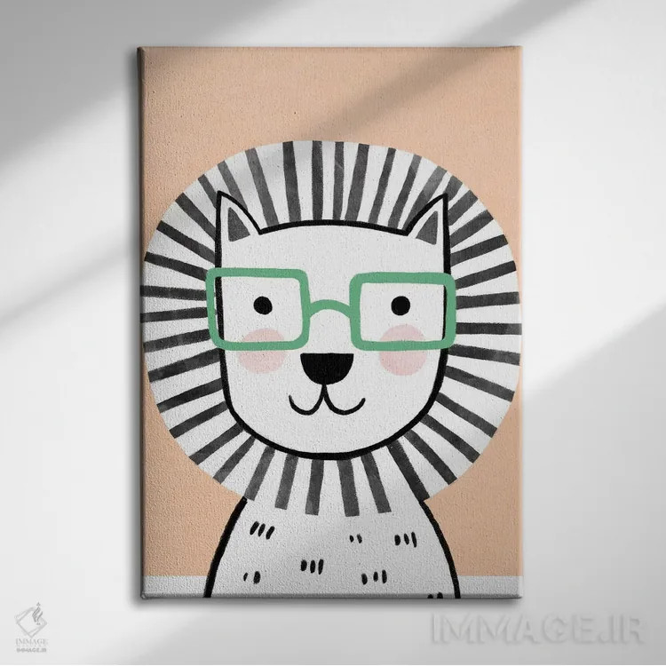 تابلو دکوراتیو عینک های رنگارنگ کودکانه ۳ اثر ناتالی مایلز - نمای روبهرو روی دیوار