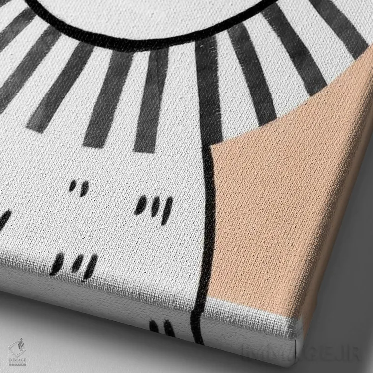 تابلو دکوراتیو عینک های رنگارنگ کودکانه ۳ اثر ناتالی مایلز - نمای نزدیک بافت بوم