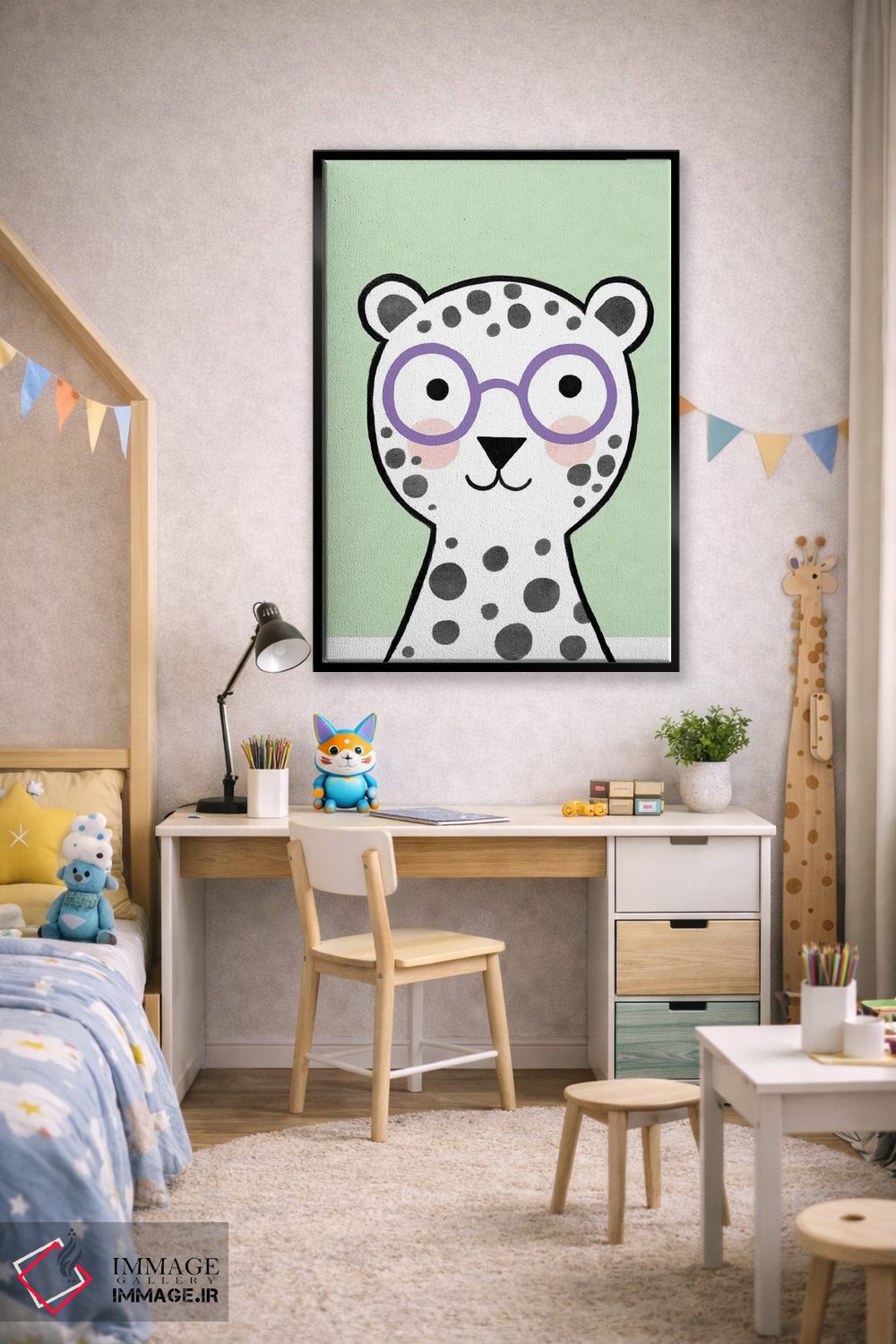 تابلو دکوراتیو عینک های رنگارنگ کودکانه ۱ اثر ناتالی مایلز - D2B