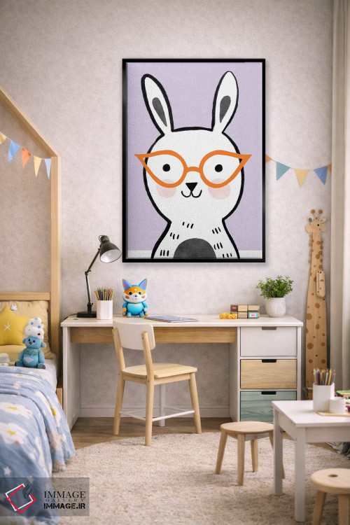 تابلو دکوراتیو عینک های رنگارنگ کودکانه ۲ اثر ناتالی مایلز - D2B