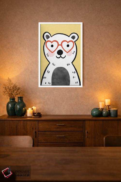 تابلو دکوراتیو عینک های رنگارنگ کودکانه ۴ اثر ناتالی مایلز - D1W