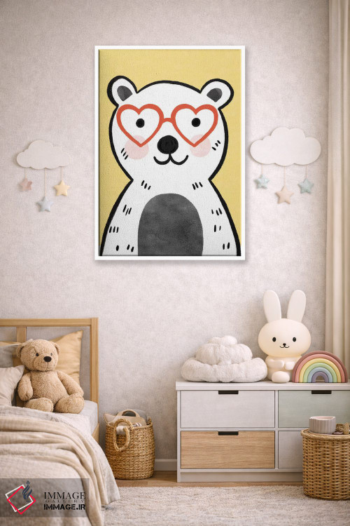 تابلو دکوراتیو عینک های رنگارنگ کودکانه ۴ اثر ناتالی مایلز - D4W