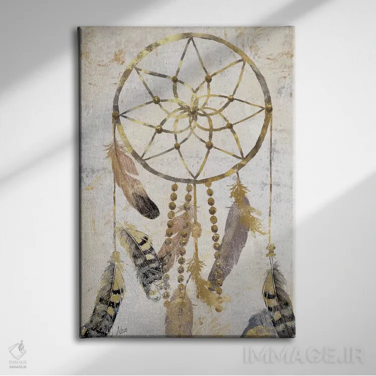 تابلو دکوراتیو گیرنده رویا قبیله ای اثر نان - نمای روبهرو روی دیوار