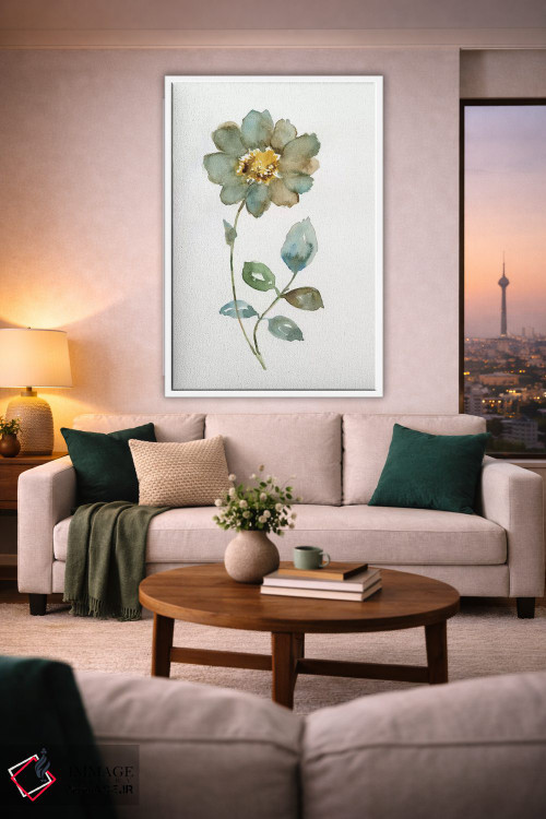 تابلو دکوراتیو گلبرگ ساده یک اثر نان - D1W