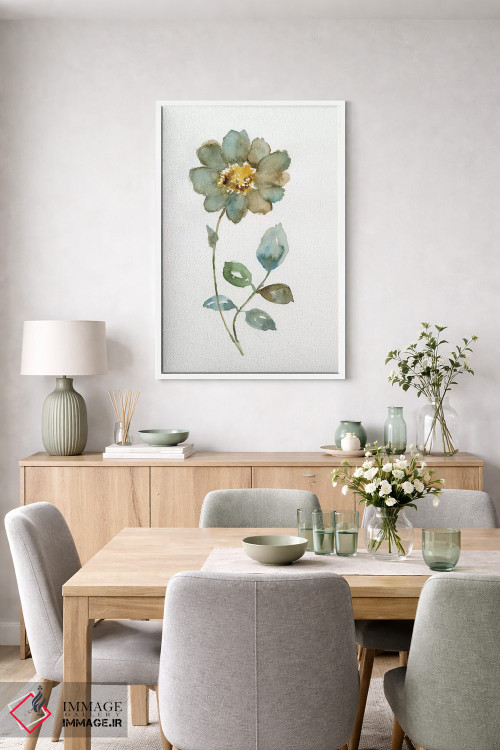 تابلو دکوراتیو گلبرگ ساده یک اثر نان - D5W