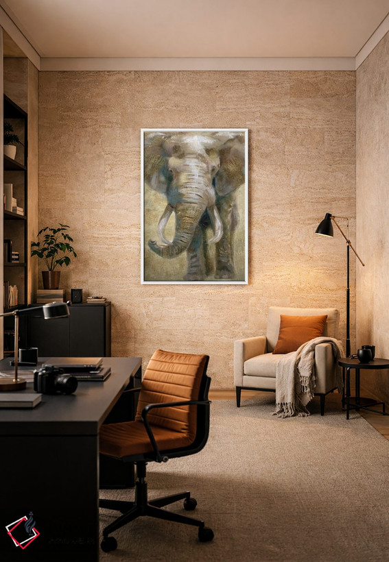 تابلو دکوراتیو فیل سافاری تابستانی اثر نان - D6W