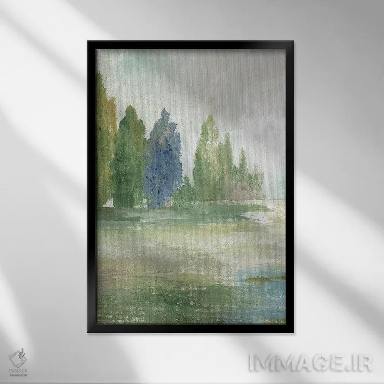 تابلو دکوراتیو دره جواهرگون یک اثر نان - نمای قابدار مشکی