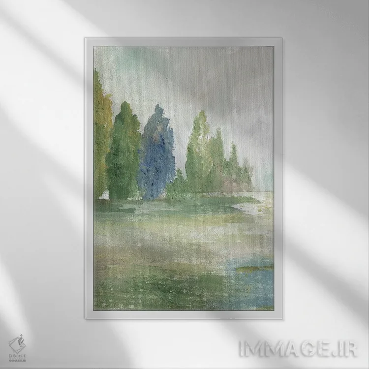 تابلو دکوراتیو دره جواهرگون یک اثر نان - نمای قابدار سفید