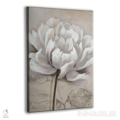 تابلو دکوراتیو سفید ملایم I اثر نان - نمای پرسپکتیو محصول