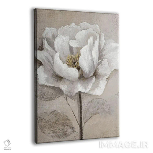 تابلو دکوراتیو سفید ملایم II اثر نان - نمای پرسپکتیو محصول