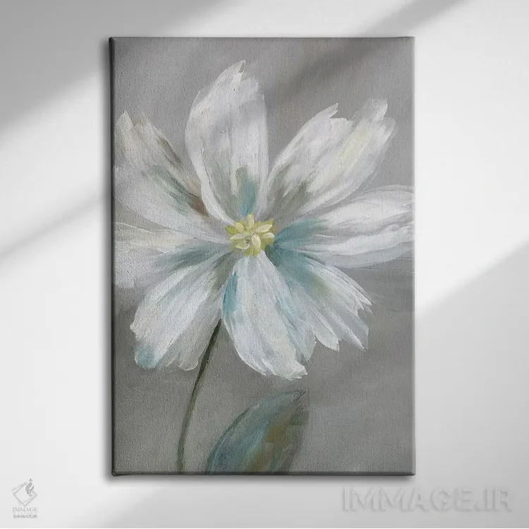 تابلو دکوراتیو گل ساده I اثر نان - نمای روبهرو روی دیوار