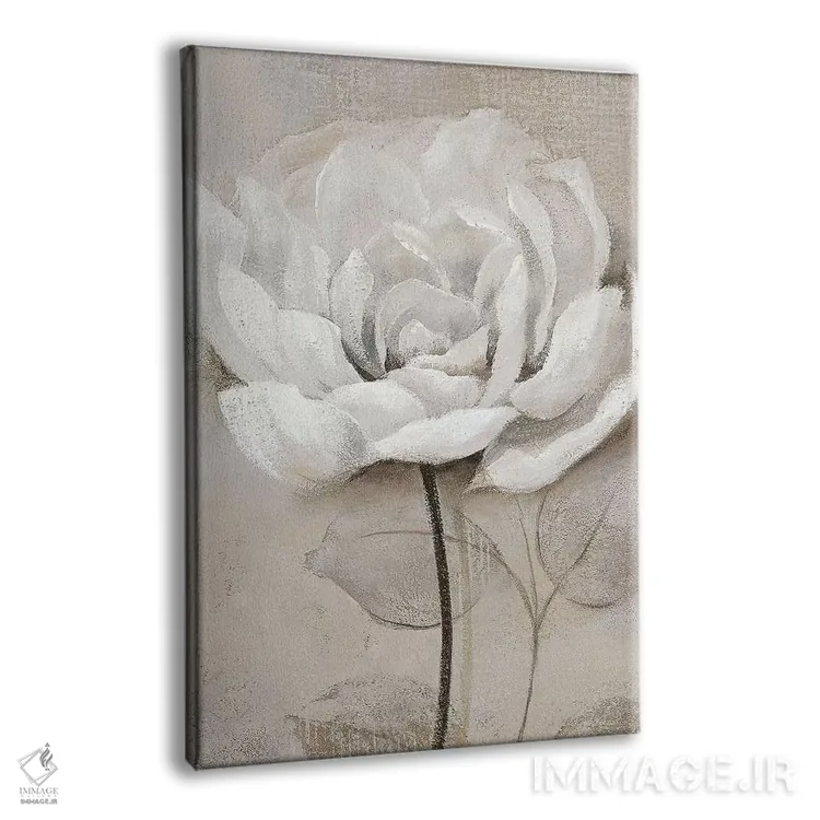 تابلو دکوراتیو سفید ملایم III اثر نان - نمای پرسپکتیو محصول