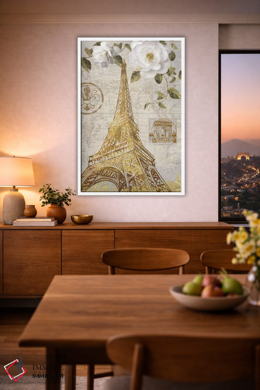 تابلو دکوراتیو باغ ایفل اثر نان - D1W