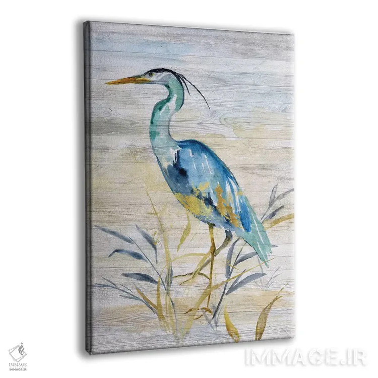 تابلو مدرن حواصیل آبی II اثر نان - نمای پرسپکتیو محصول