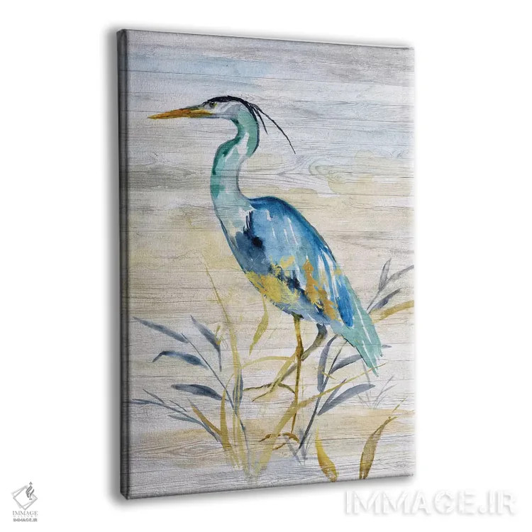 تابلو مدرن حواصیل آبی II اثر نان - نمای پرسپکتیو محصول