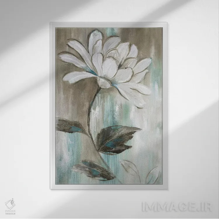 تابلو دکوراتیو شکوفایی باغ II اثر نان - نمای قابدار سفید