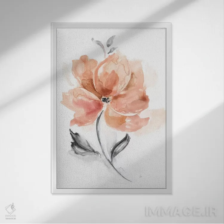 تابلو دکوراتیو احساس نرم I اثر نان - نمای قابدار سفید